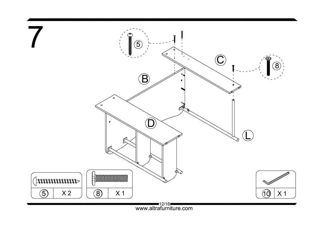 Altra Winslow End Table with 3 Drawers manual 