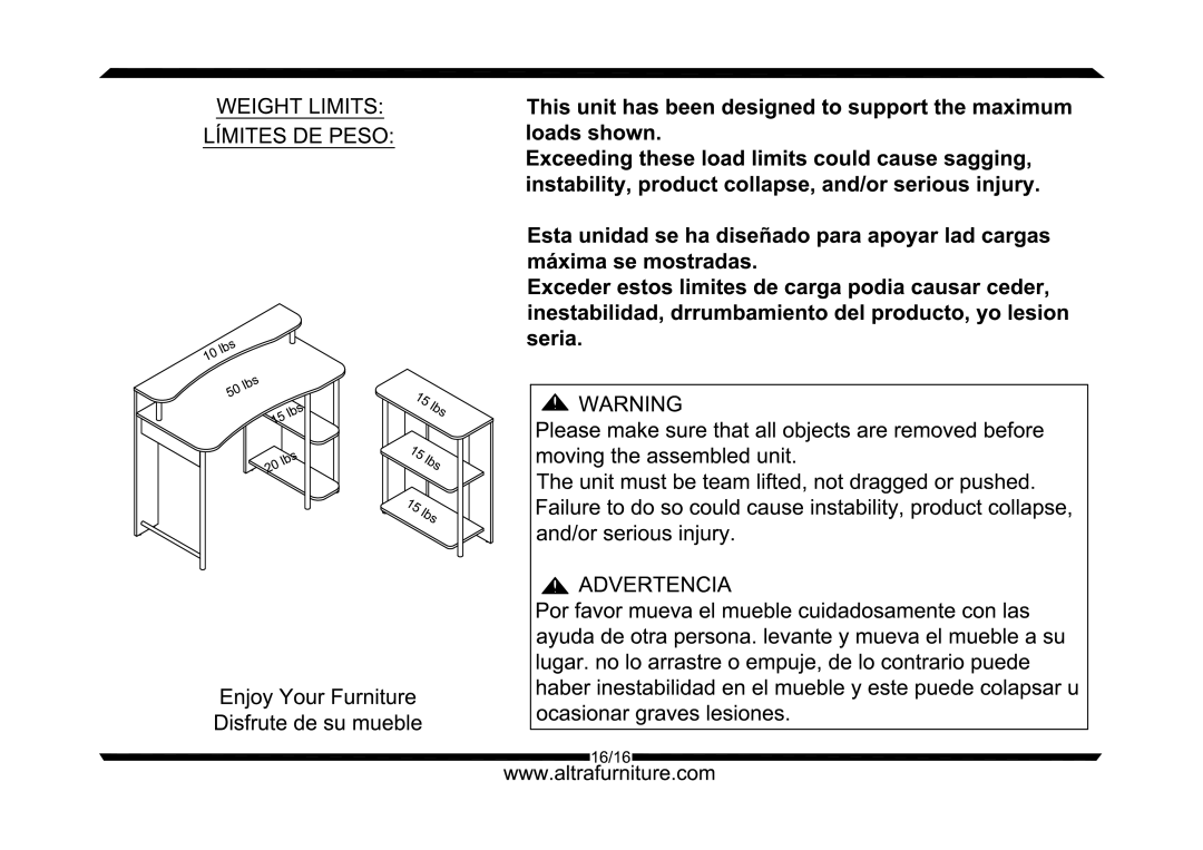 Altra Winslow Media Storage Chest manual 