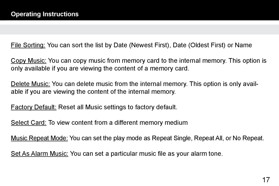 Aluratek ADMPF119, ADMPF315F manual Operating Instructions 