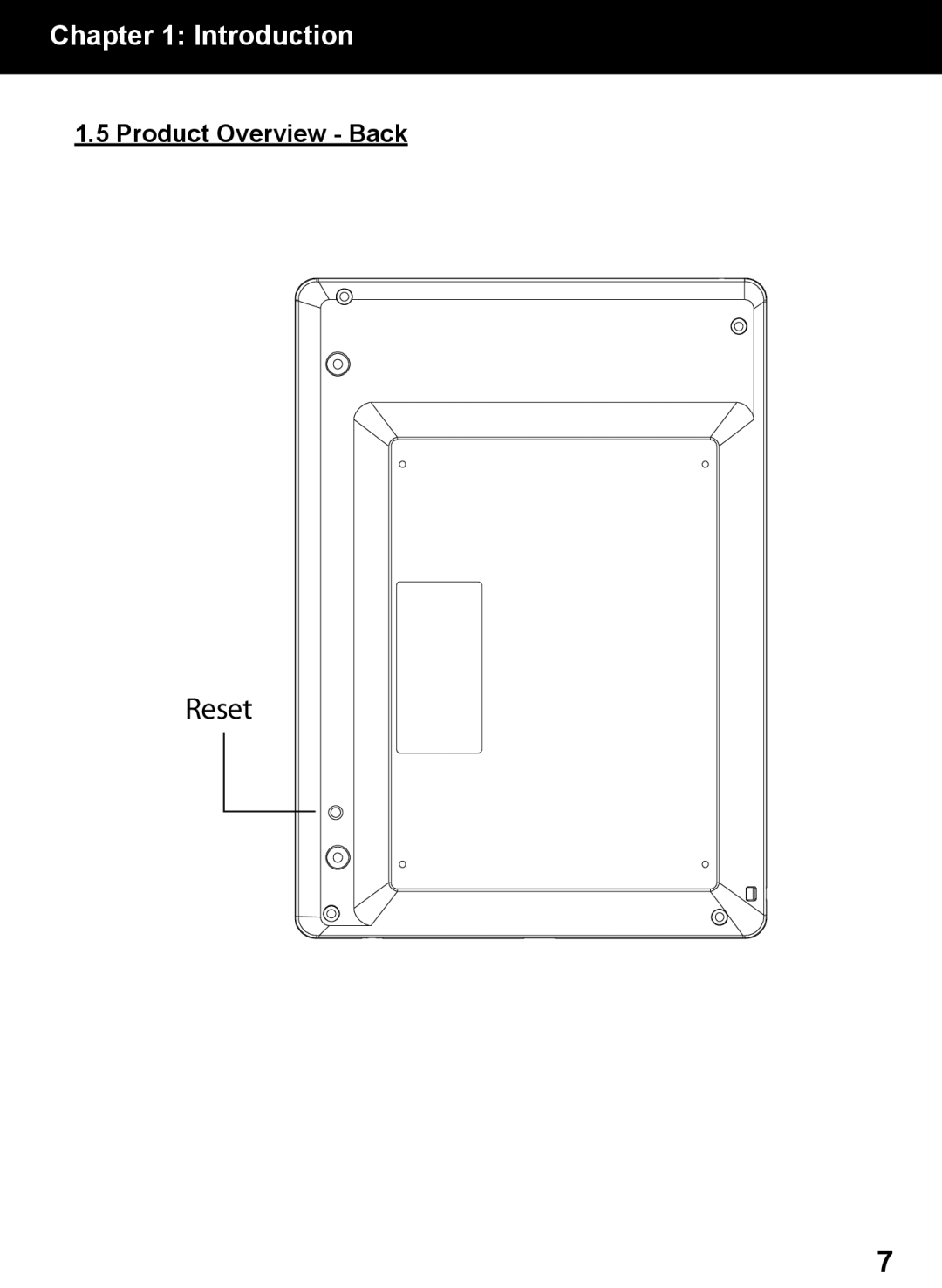 Aluratek AEBK01FS manual Product Overview Back 