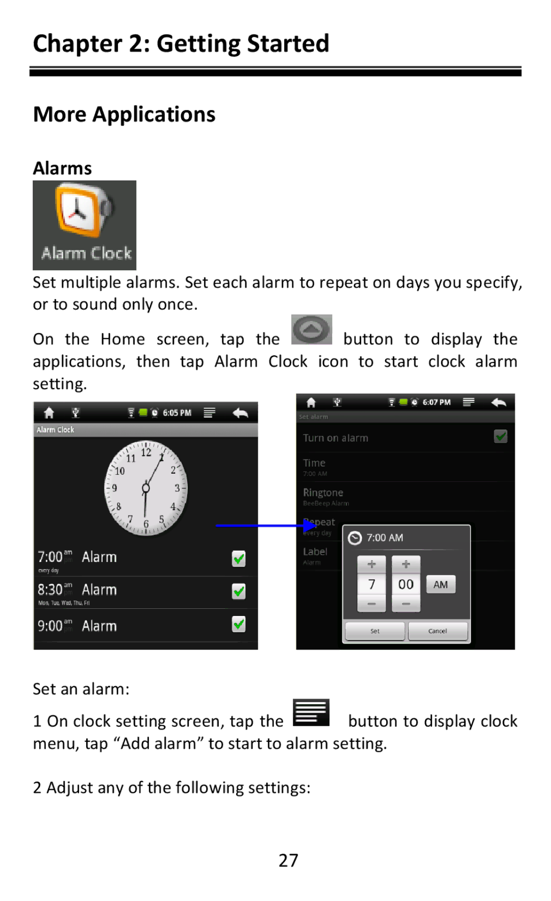 Aluratek AEBK08FB manual More Applications, Alarms 