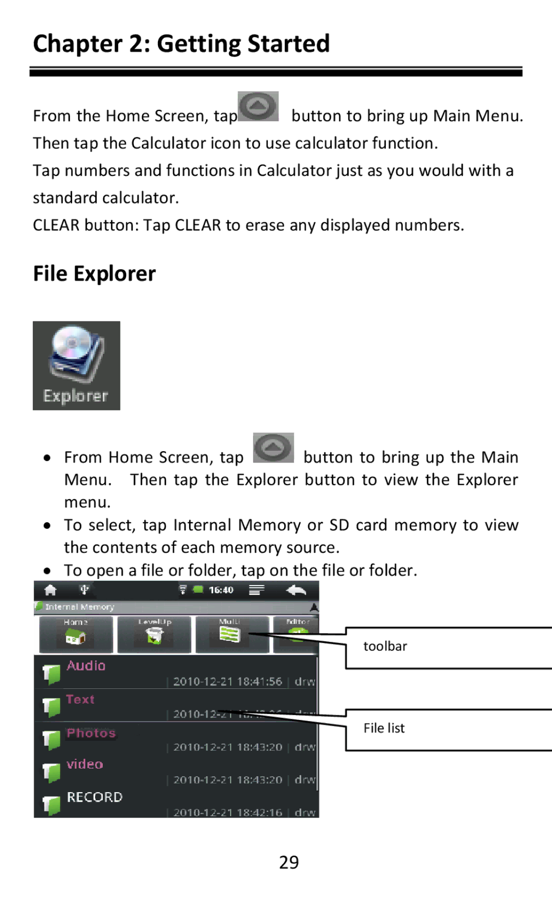 Aluratek AEBK08FB manual File Explorer 