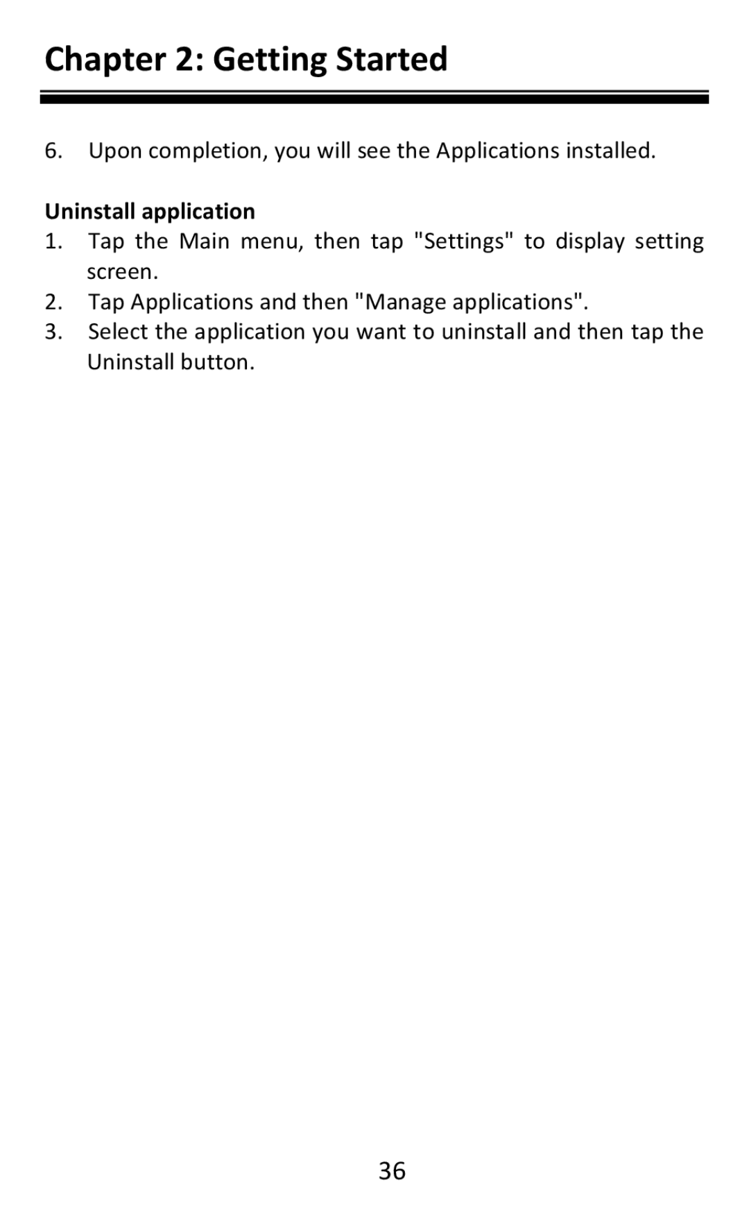 Aluratek AEBK08FB manual Uninstall application 