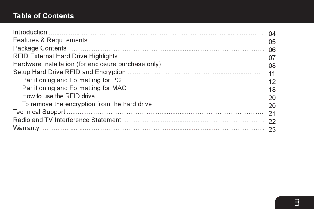 Aluratek AHDURS350F manual Table of Contents 