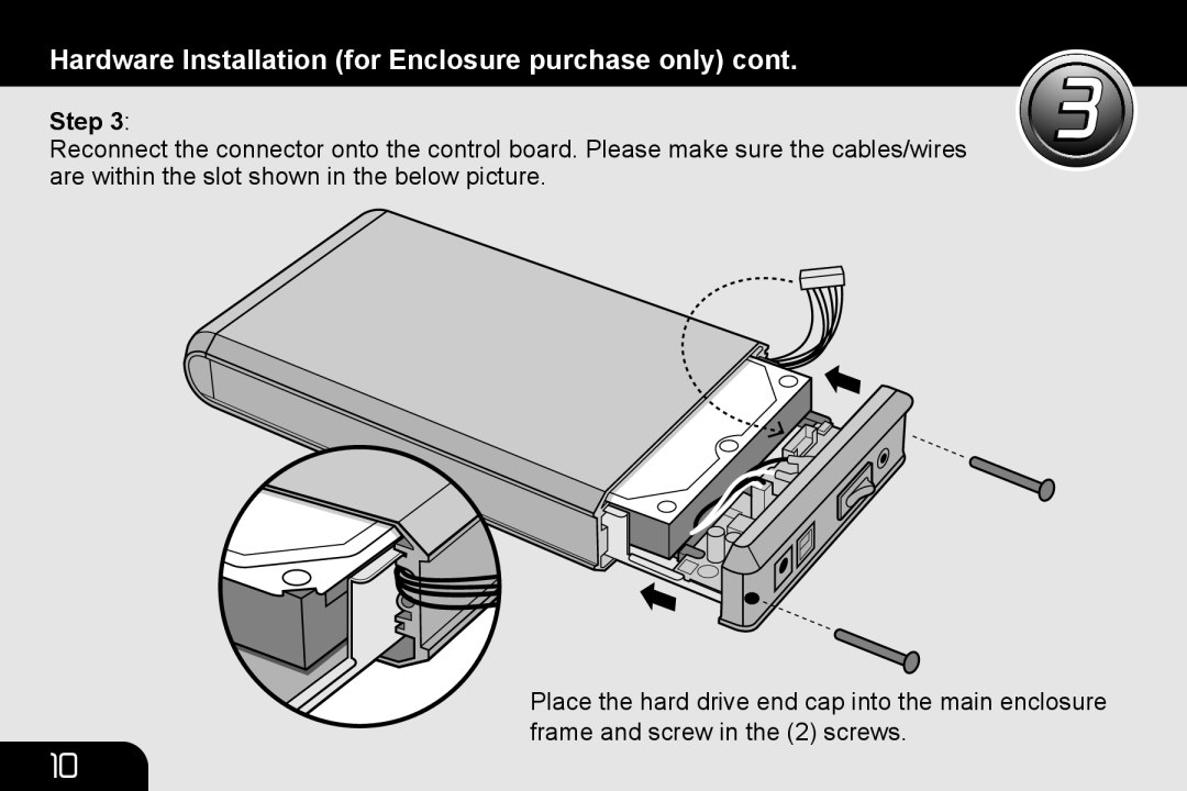 Aluratek AHDURS350F manual Hardware Installation for Enclosure purchase only 