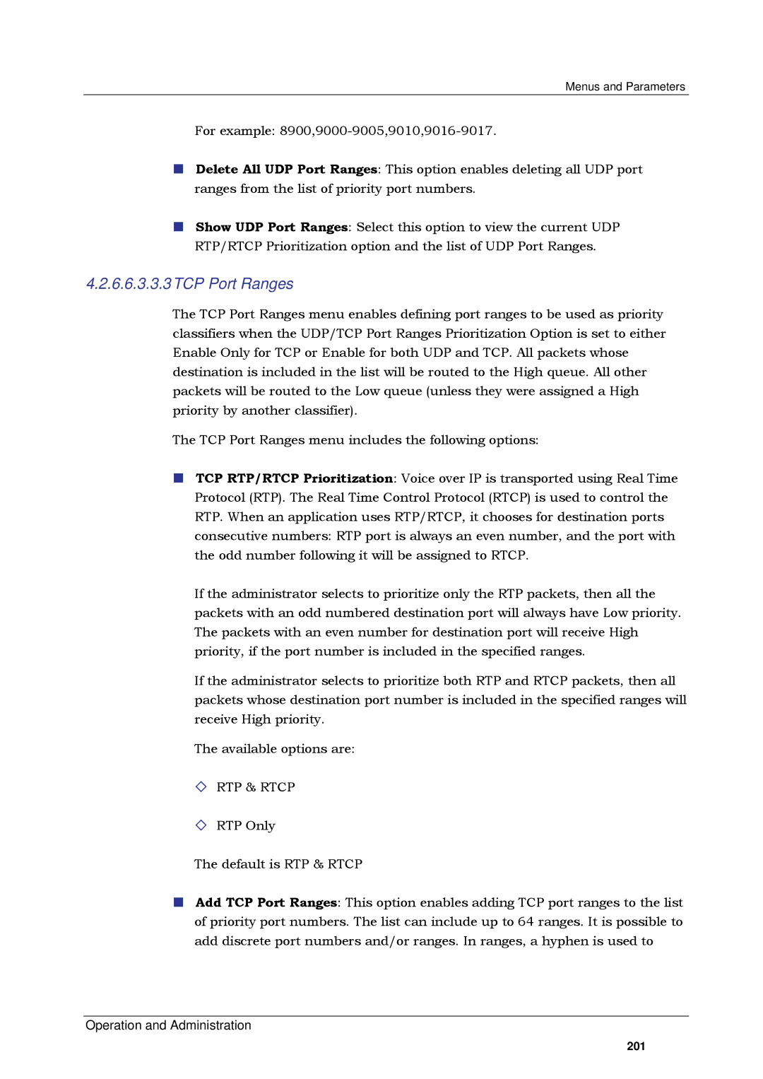 Alvarion SW VERSION 5.1 system manual TCP Port Ranges 