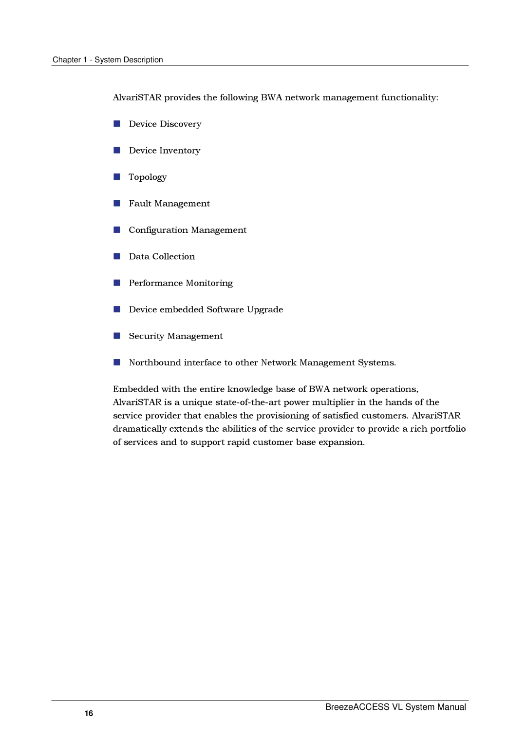 Alvarion SW VERSION 5.1 system manual BreezeACCESS VL System Manual 