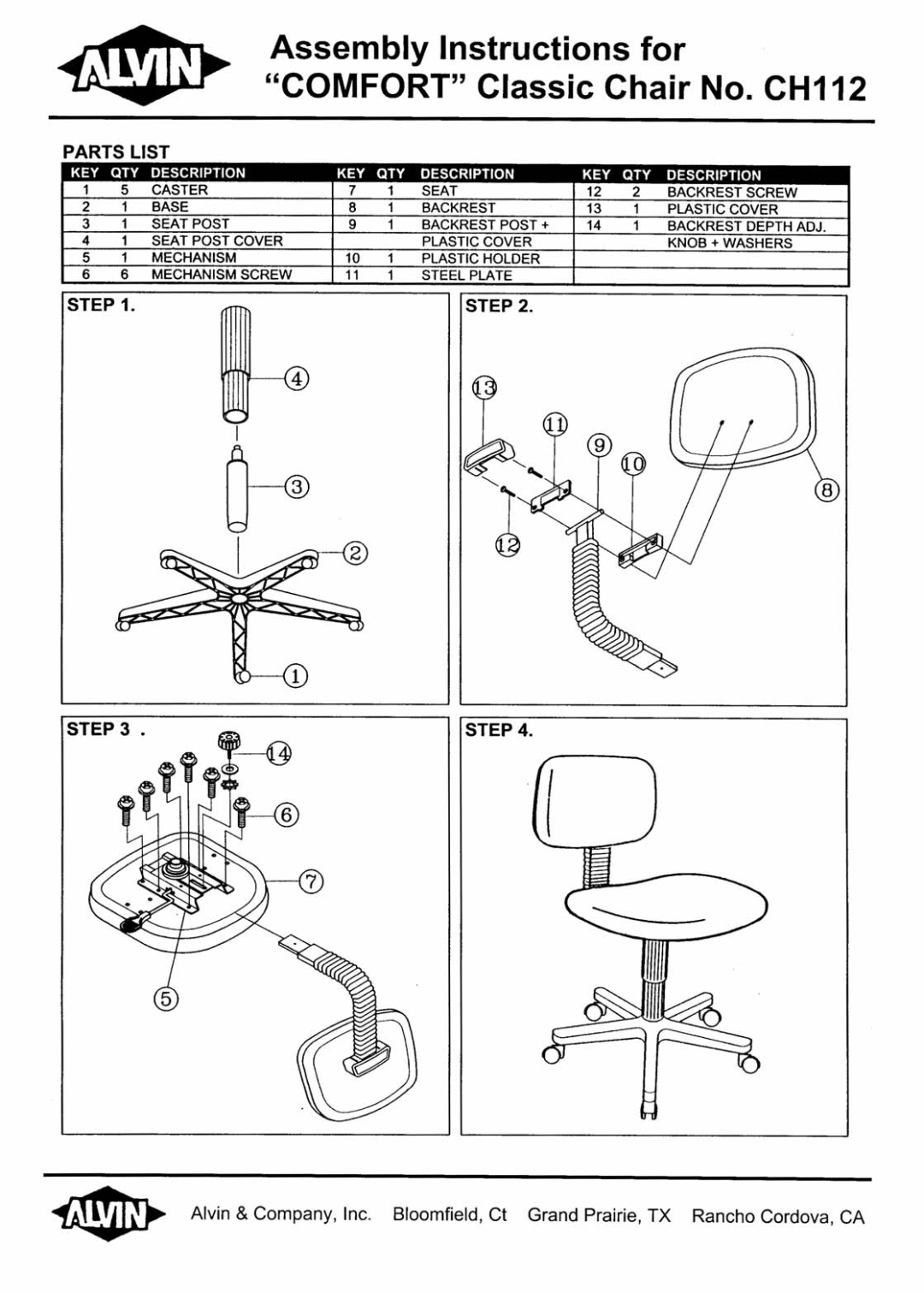 Alvin CH112 manual 