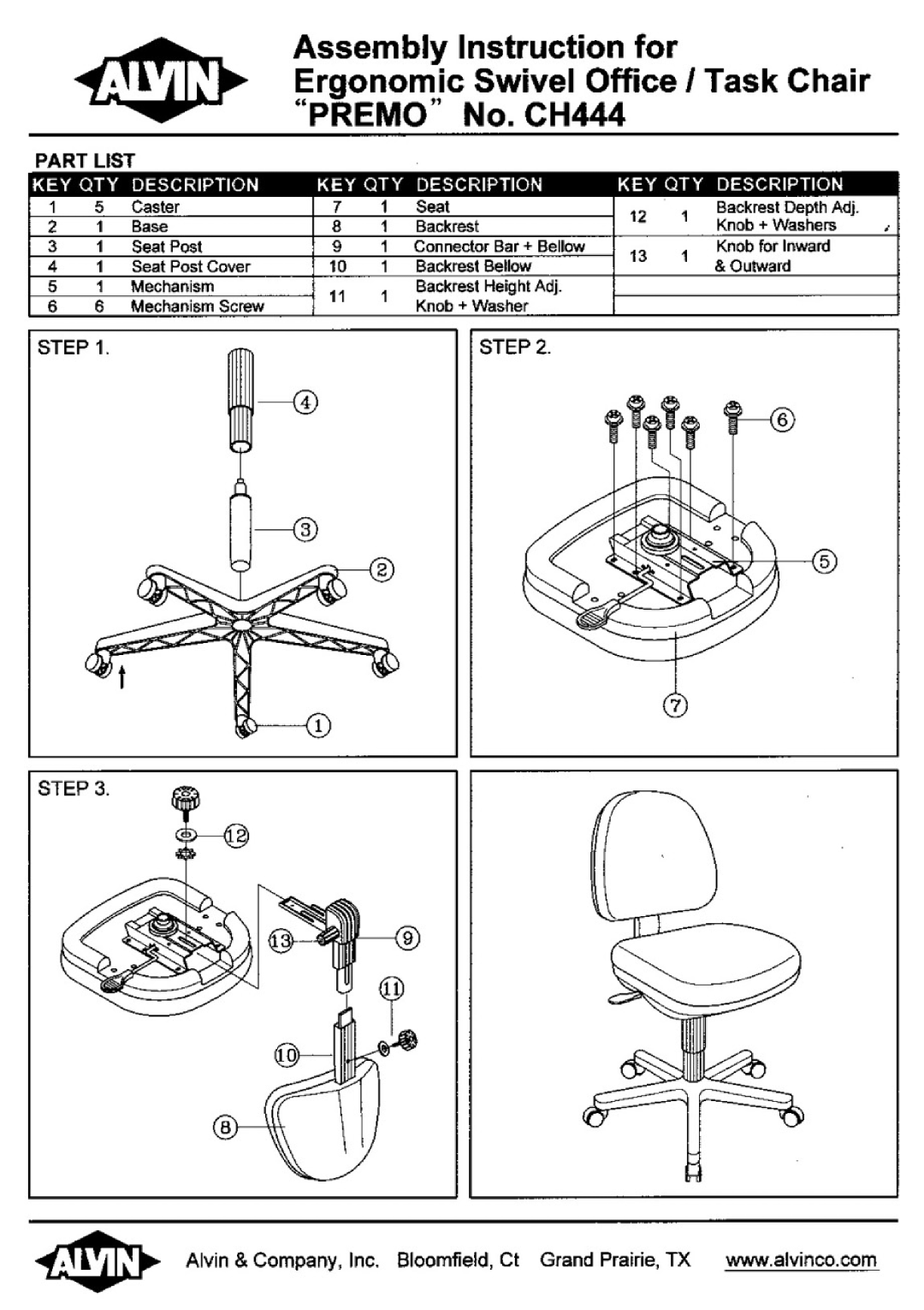 Alvin CH444 manual 