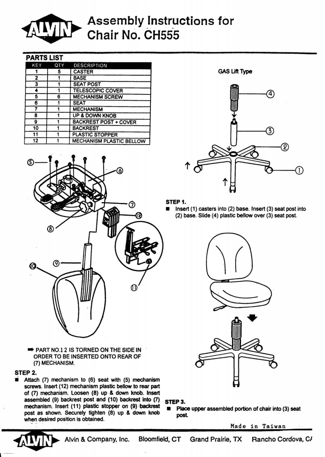 Alvin CH555 manual 