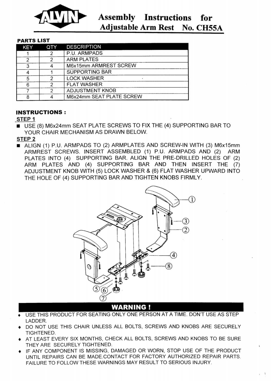 Alvin CH55A manual 