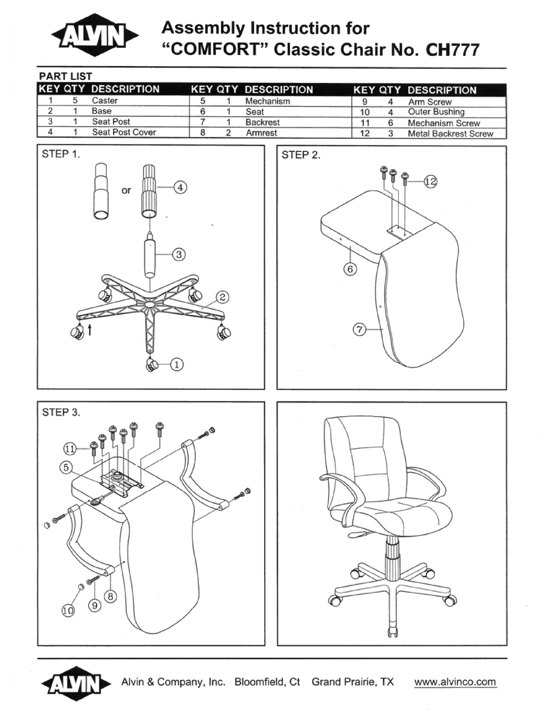 Alvin CH777 manual 