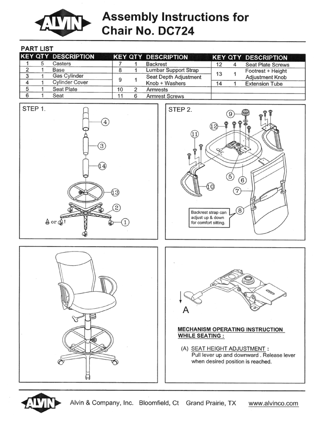 Alvin DC724 manual 