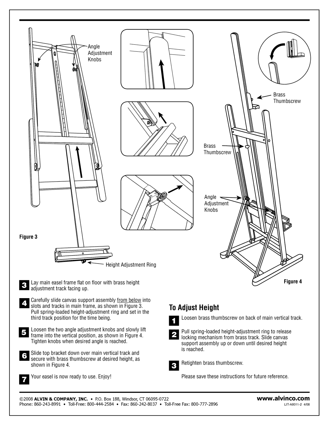 Alvin HWE150 manual To Adjust Height 