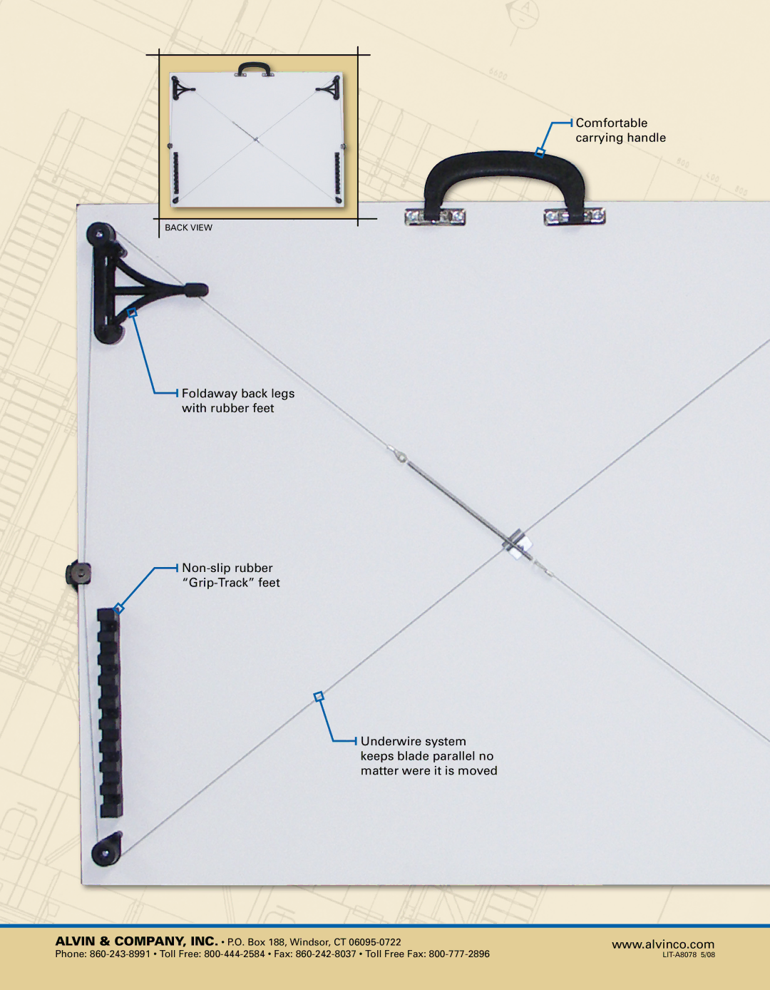 Alvin PXB manual Back View 