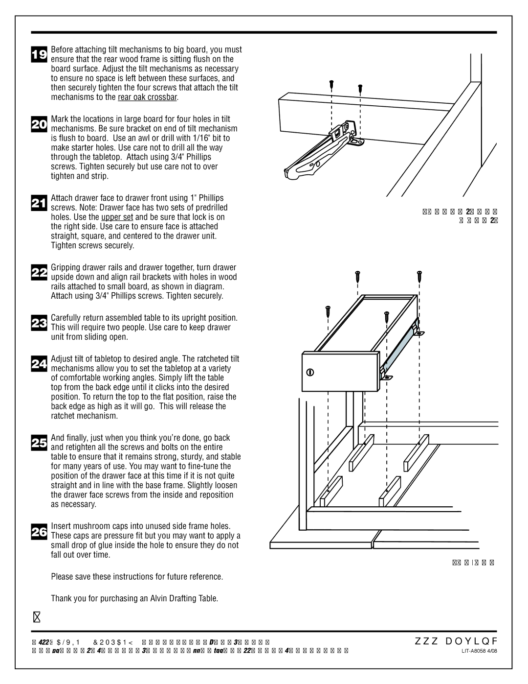 Alvin Titan II manual Attach drawer 