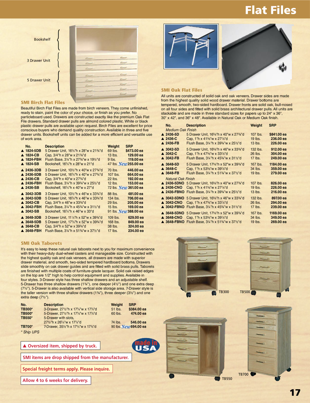 Alvin XV-4-XB, XX-4-XB, XX-3-XB, XV-3-XB manual SMI Birch Flat Files, SMI Oak Flat Files, SMI Oak Taborets 