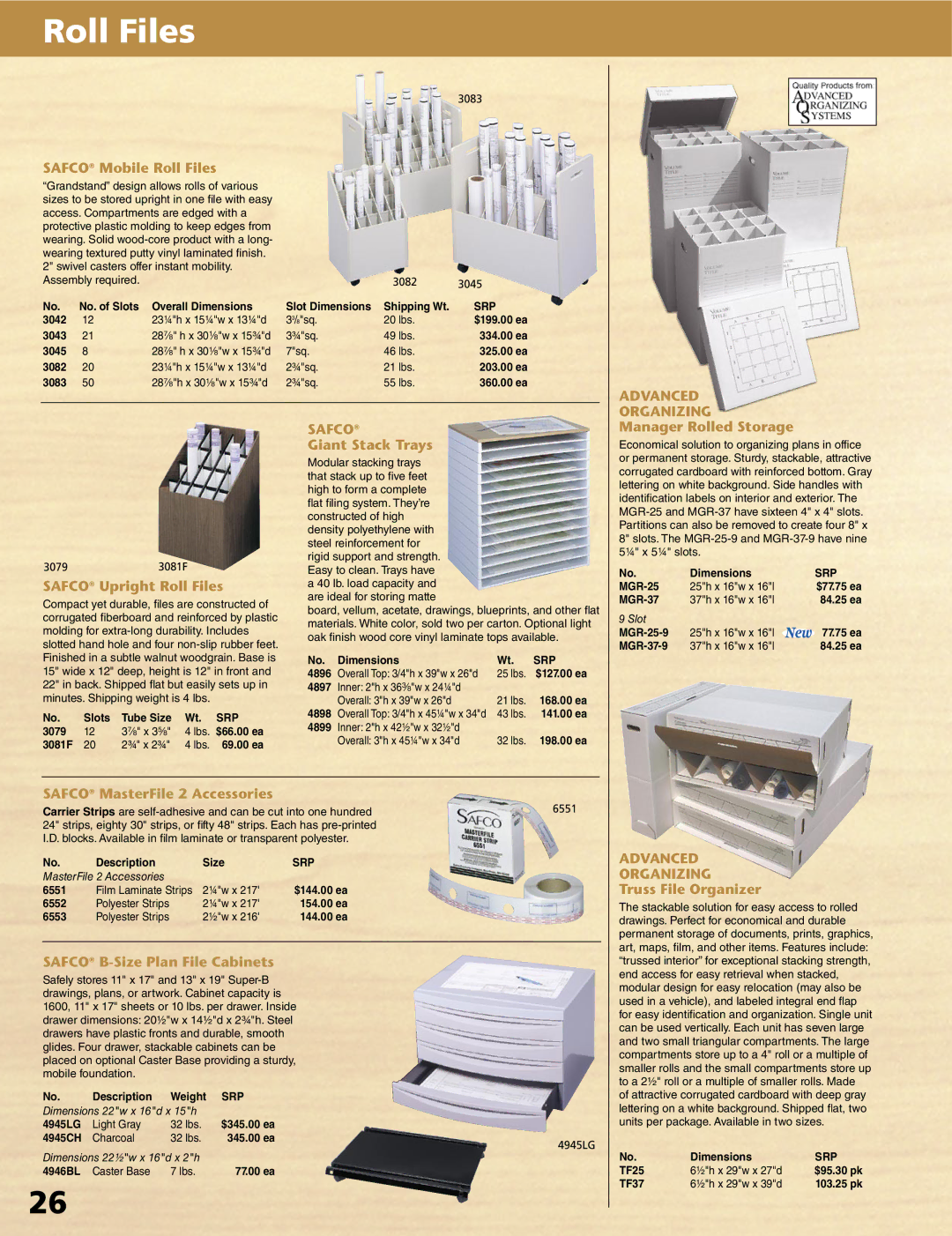 Alvin XX-3-XB, XX-4-XB, XV-4-XB, XV-3-XB manual Roll Files, Advanced Organizing 