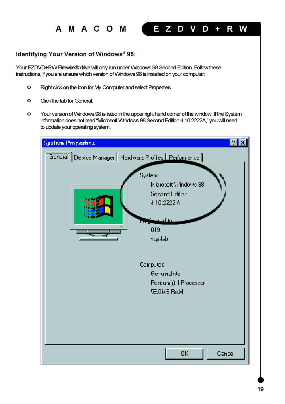 Amacom Technologies EZDVD+RW manual Identifying Your Version of Windows 