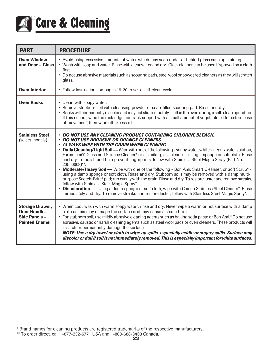 Amana 8113P454-60 warranty First, Glass, Movement, then wipe off excess oil, Stainless Steel, Select models, 20000008 