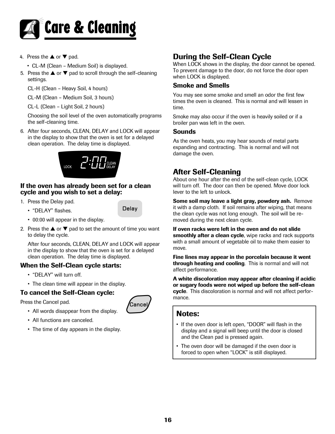 Amana 8113P596-60 important safety instructions During the Self-Clean Cycle, After Self-Cleaning 