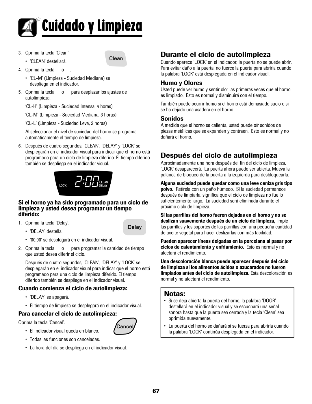 Amana 8113P596-60 important safety instructions Durante el ciclo de autolimpieza, Después del ciclo de autolimpieza 