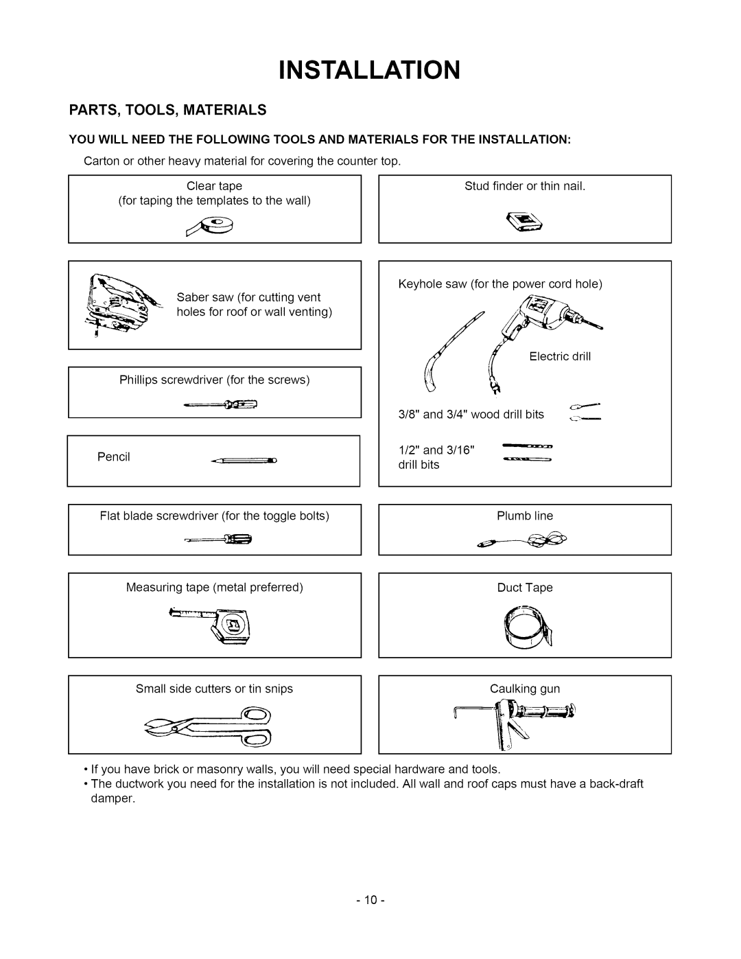 Amana ACO1860A owner manual Installation 