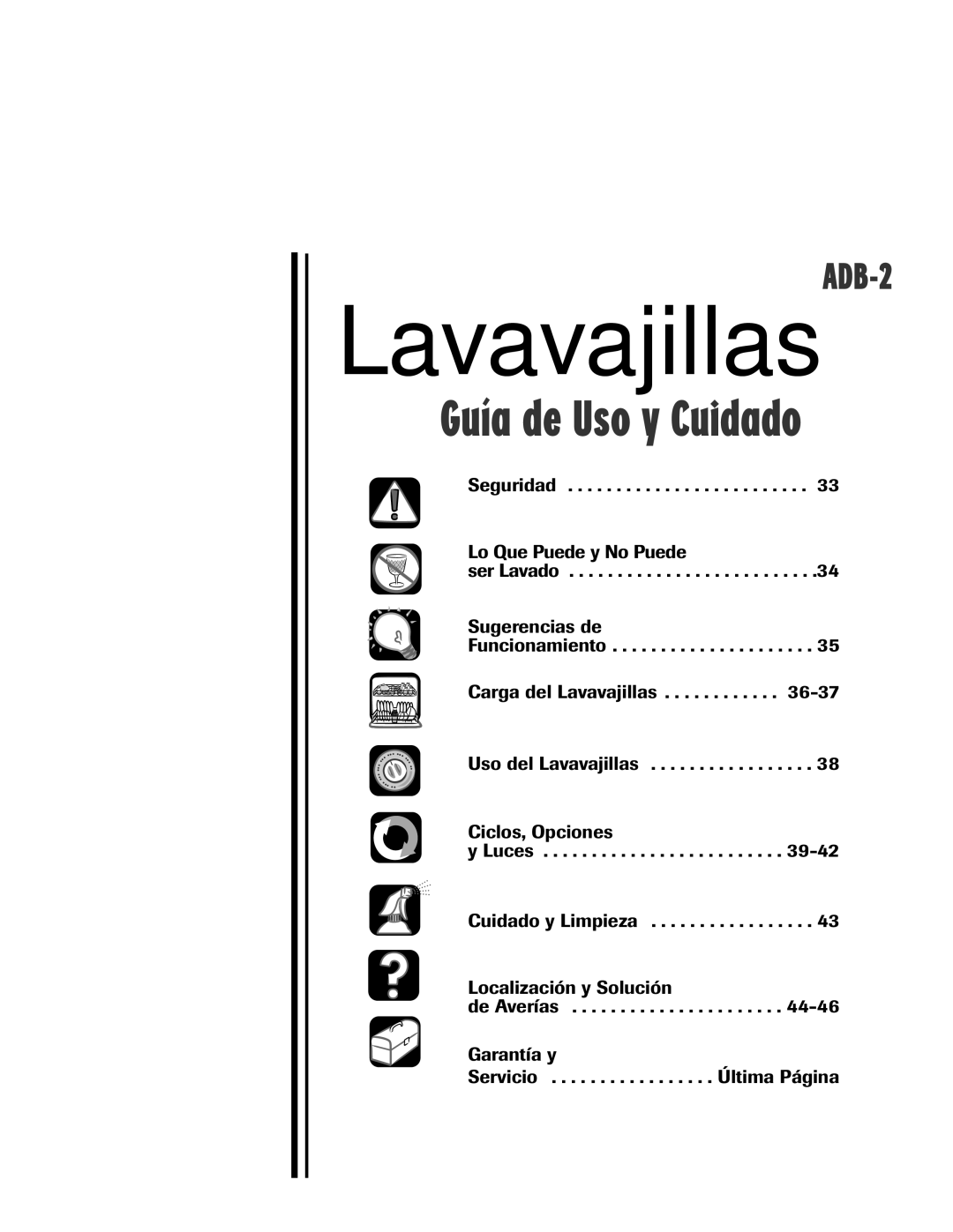 Amana ADB-2 warranty Lavavajillas 