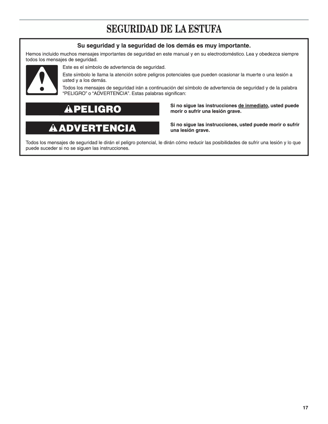 Amana AGG222VDW installation instructions Seguridad DE LA Estufa 