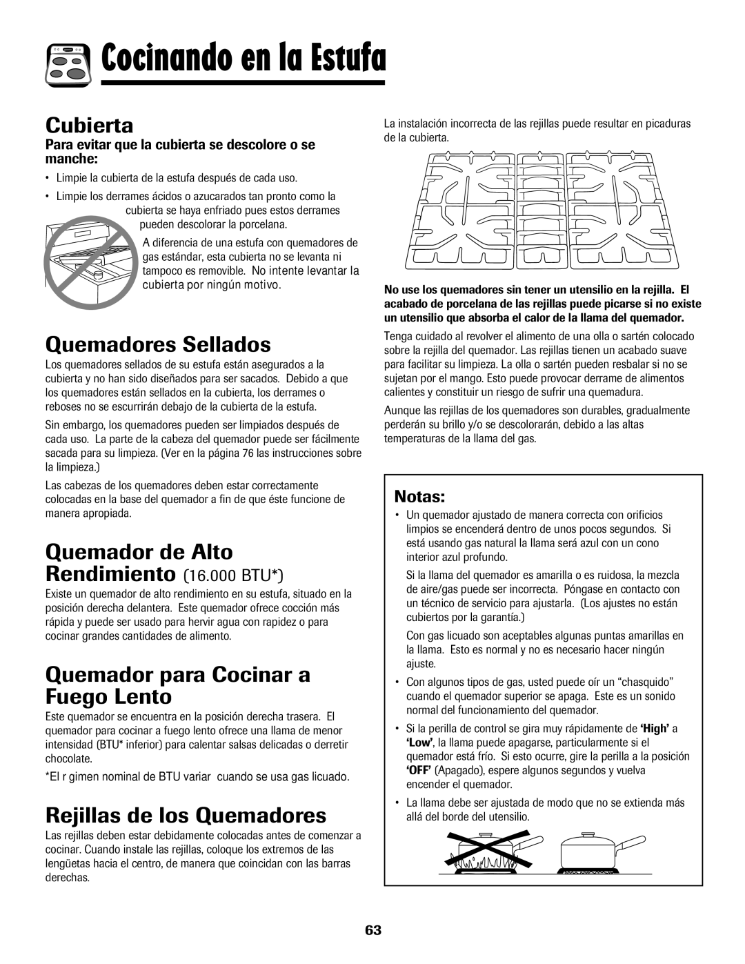 Amana AGR5835QDW Cubierta, Quemadores Sellados, Quemador de Alto, Quemador para Cocinar a Fuego Lento 