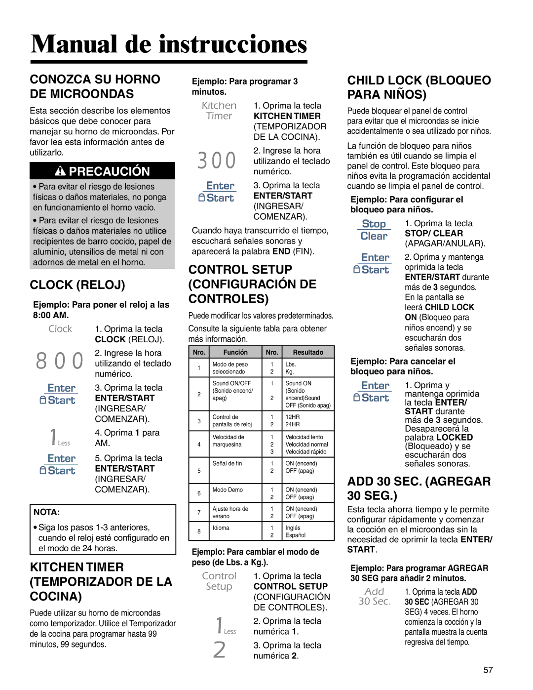 Amana AMC2206BA important safety instructions Manual de instrucciones 