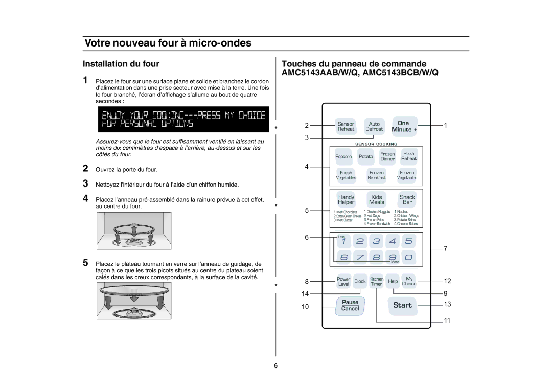 Amana AMC5143BCS, AMC5143BCB/W/Q owner manual 