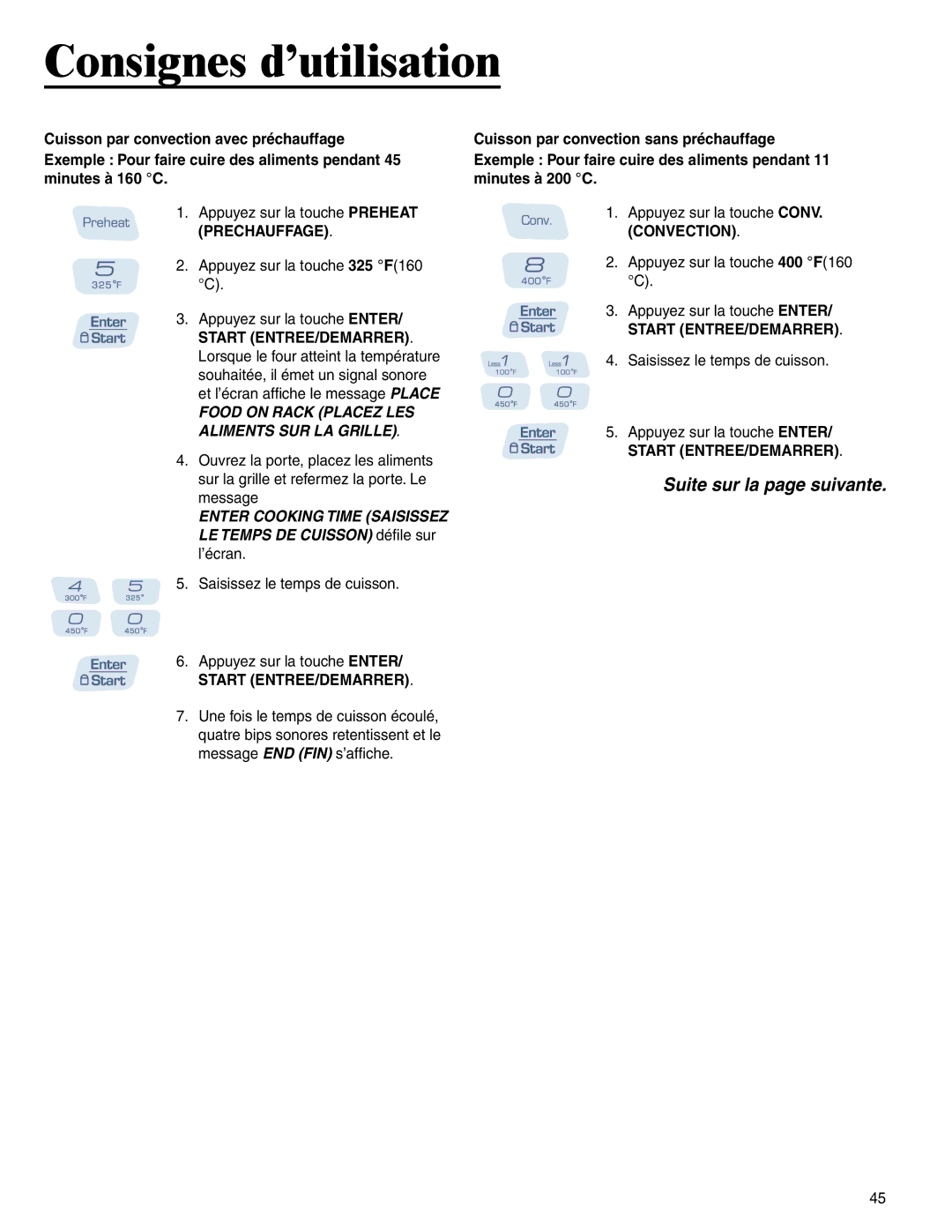 Amana AMC6158BCB, AMC6158BAB important safety instructions Food on Rack Placez LES Aliments SUR LA Grille 