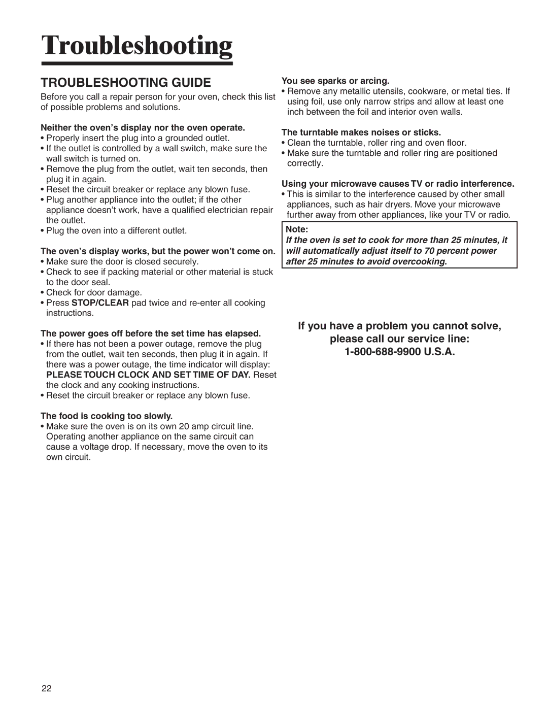 Amana AMV5164BA/BC important safety instructions Troubleshooting Guide 