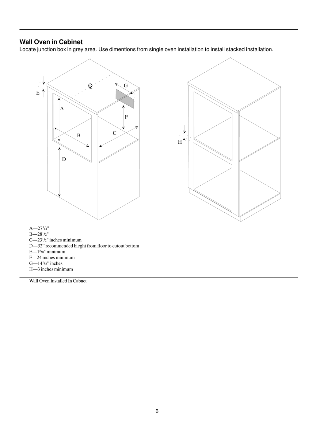 Amana AOCS3040 owner manual Wall Oven in Cabinet 