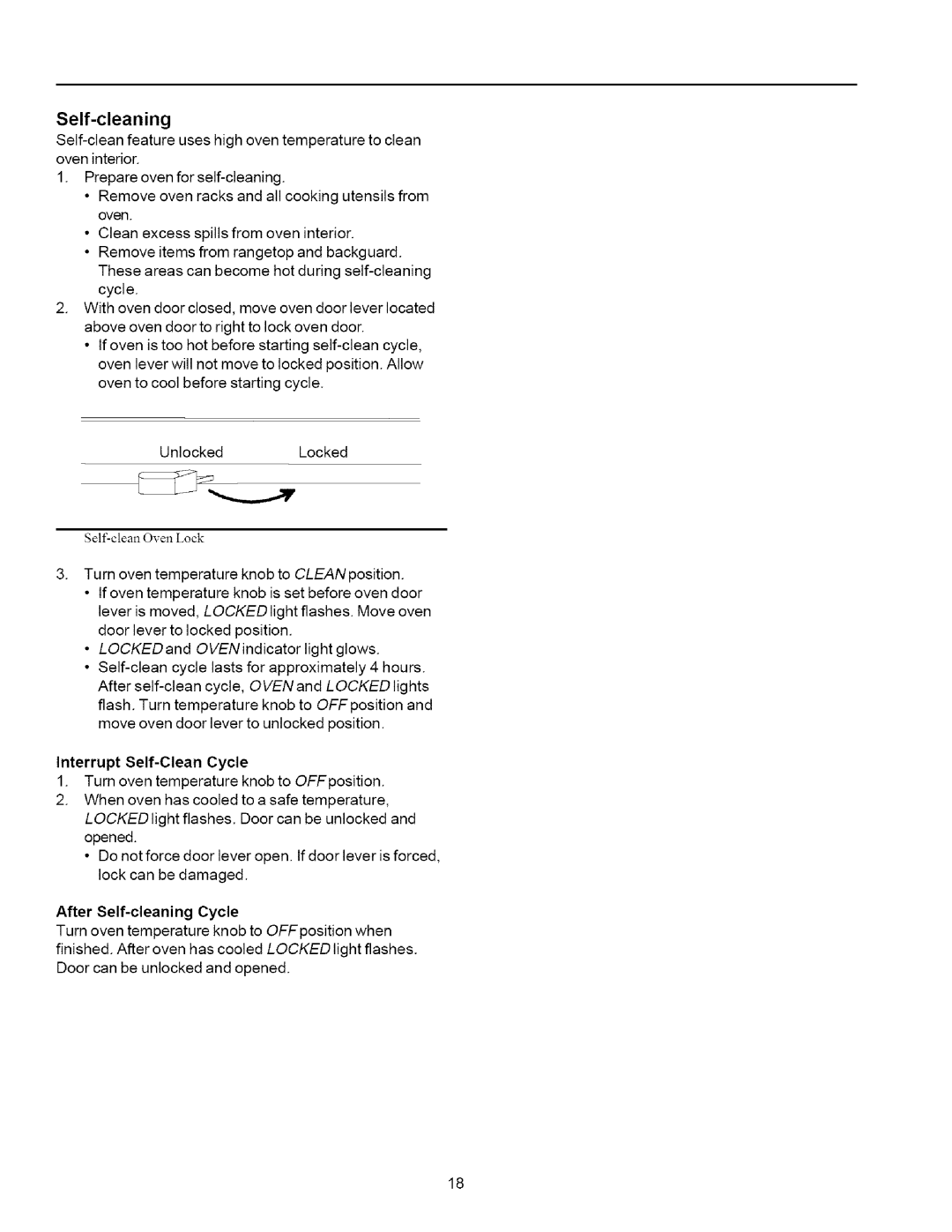 Amana ARR6202, ART6112, ART6002, ARR6102 owner manual After Self-cleaning Cycle 