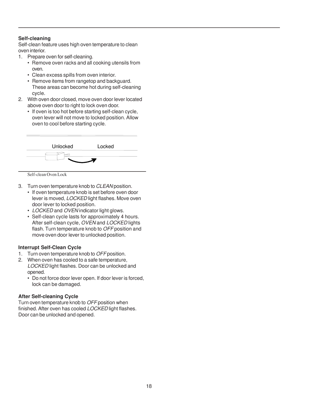 Amana ART6114*, ART6113* owner manual Interrupt Self-Clean Cycle, After Self-cleaning Cycle 