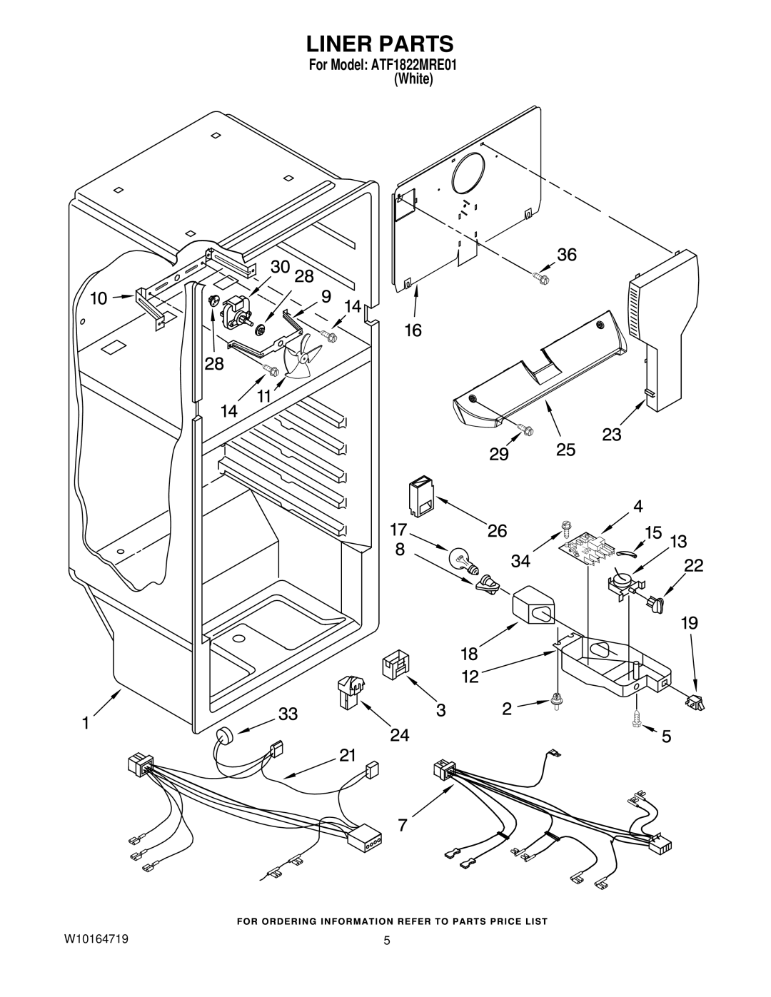 Amana ATF1822MRE01 manual Liner Parts 