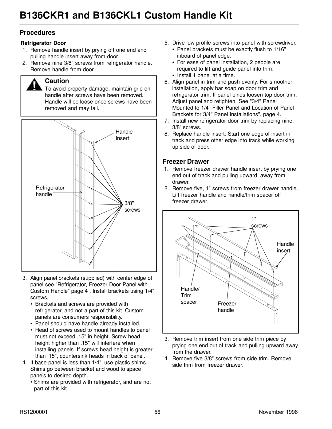 Amana Bottom Mount Refrigerator service manual Procedures, Freezer Drawer 