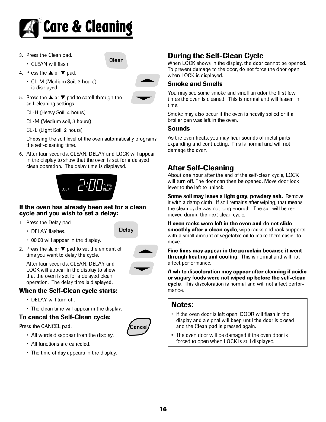 Amana Coil important safety instructions During the Self-Clean Cycle, After Self-Cleaning 