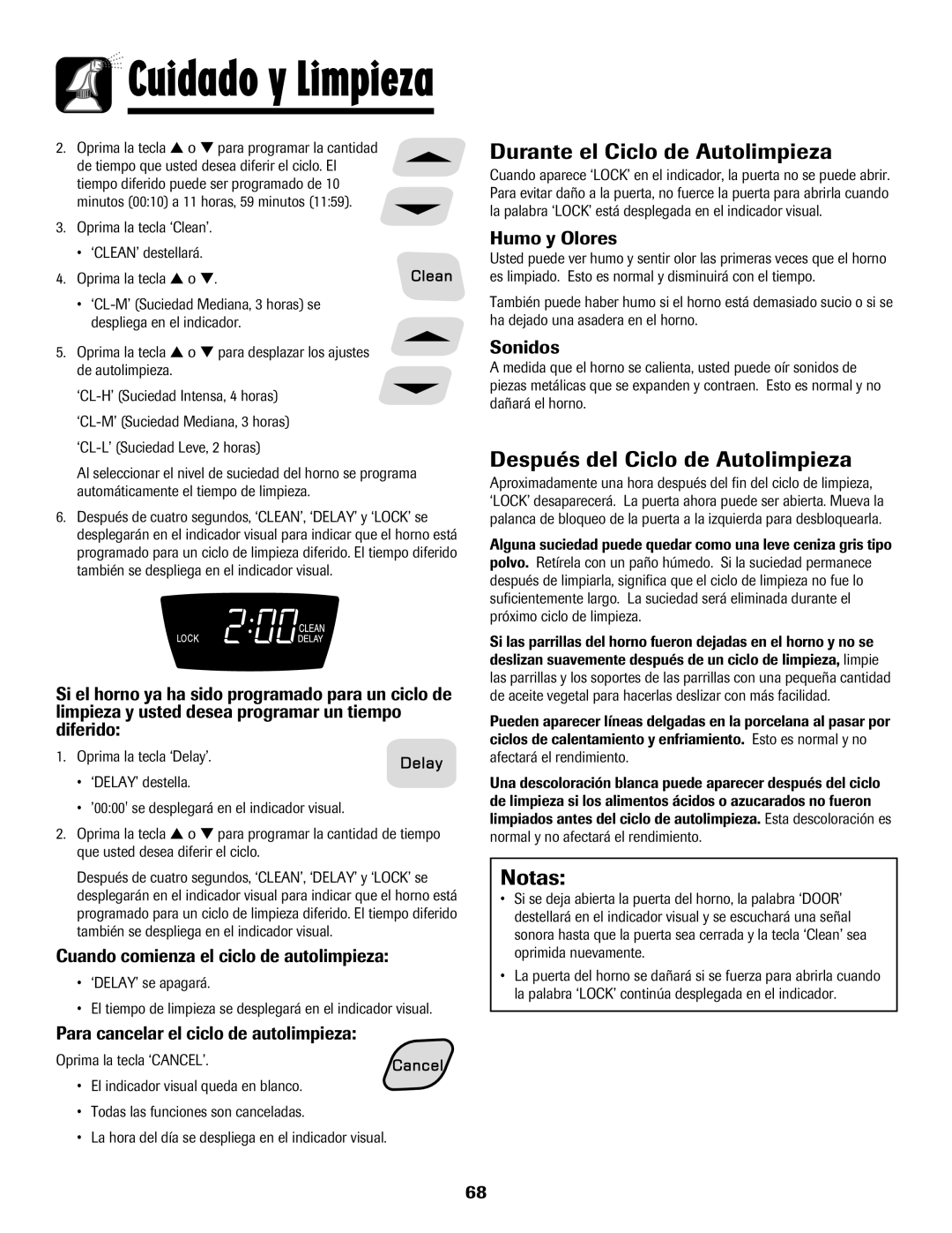 Amana Coil important safety instructions Durante el Ciclo de Autolimpieza, Después del Ciclo de Autolimpieza 