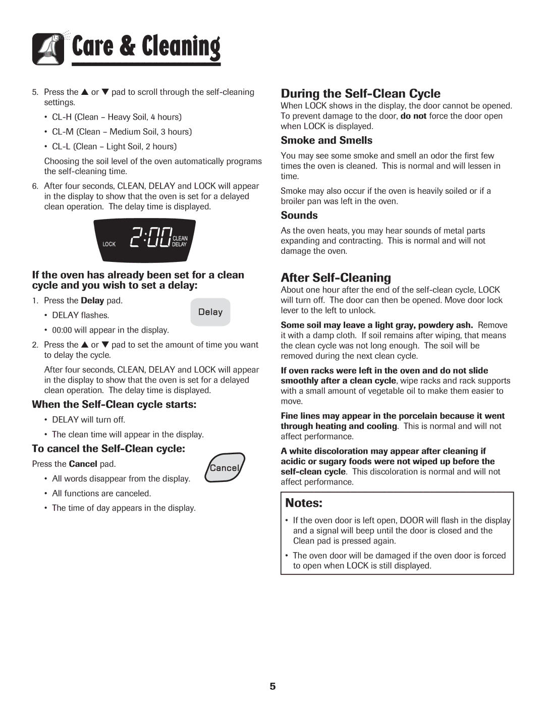 Amana Electric Smoothtop Range important safety instructions During the Self-Clean Cycle, After Self-Cleaning 