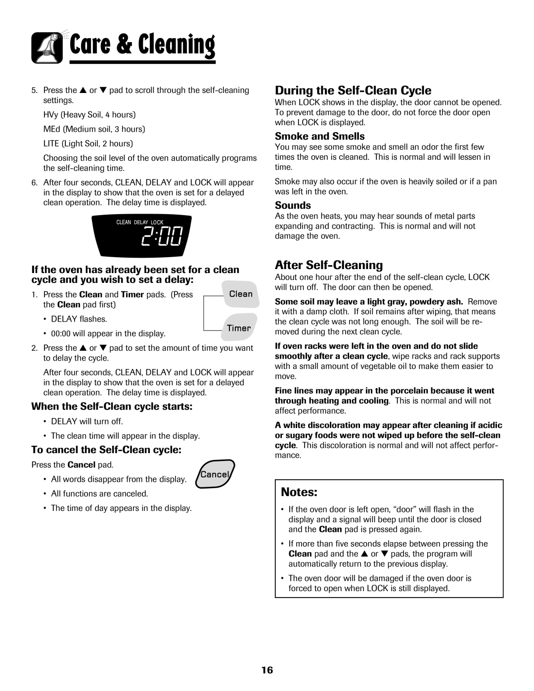 Amana Gas - Easy Touch Control Range, 700 important safety instructions During the Self-Clean Cycle, After Self-Cleaning 