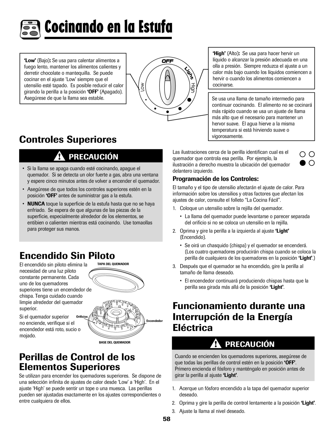 Amana Gas - Easy Touch Control Range, 700 Cocinando en la Estufa, Controles Superiores, Encendido Sin Piloto 