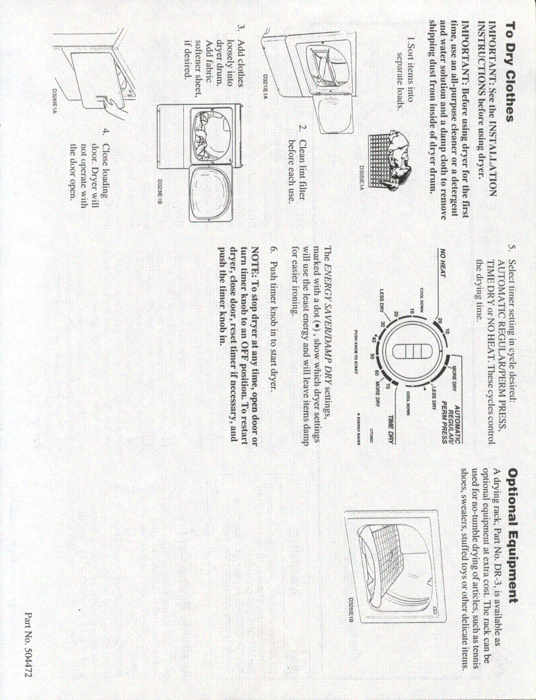 Amana LEA10AW manual 