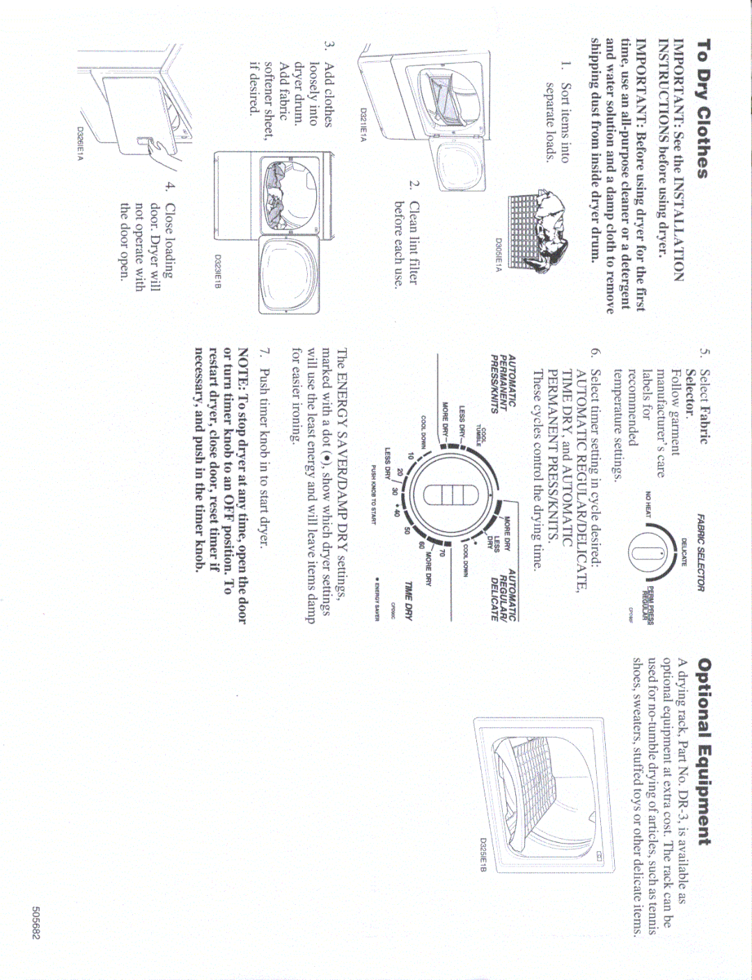 Amana LEA20AW, LGA20AW manual 