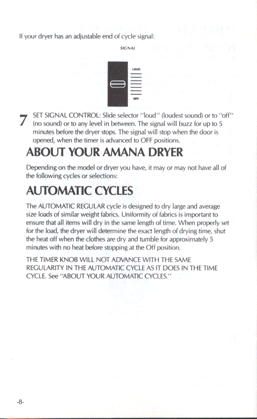 Amana LE2502, LG2512 manual 