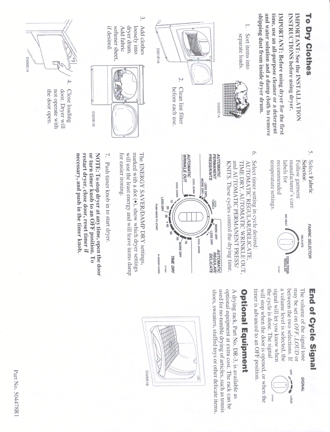 Amana LGA30AL, LEA30AL manual 