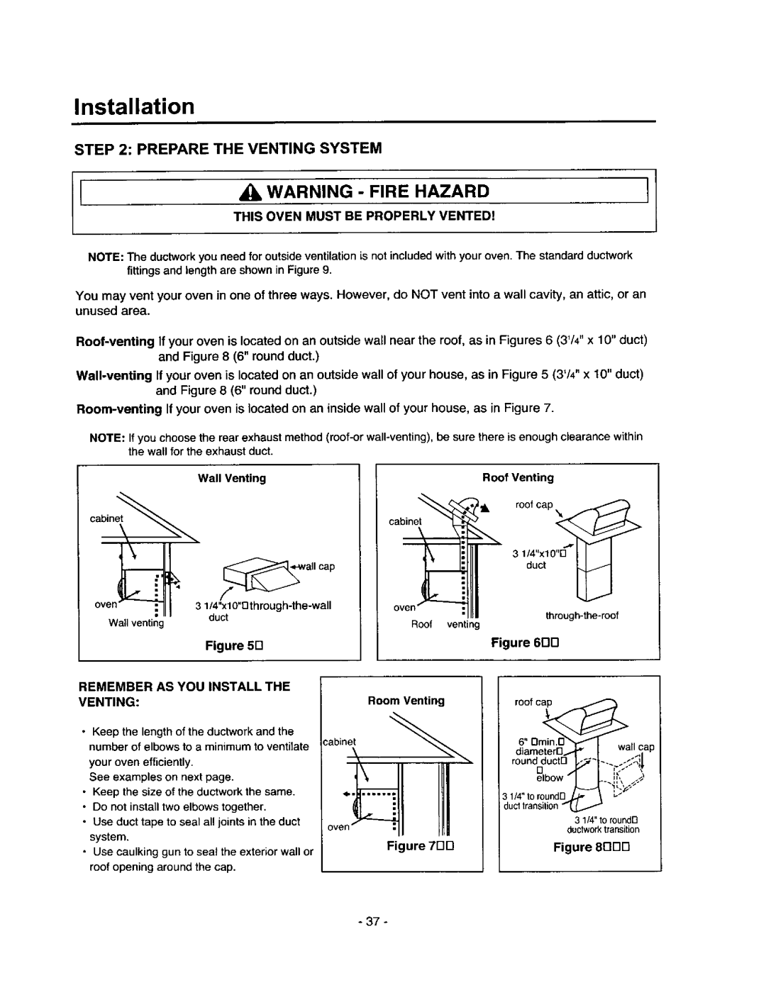 Amana MVH250W, MVH250L owner manual Prepare the Venting System, Remember AS YOU Install Venting 