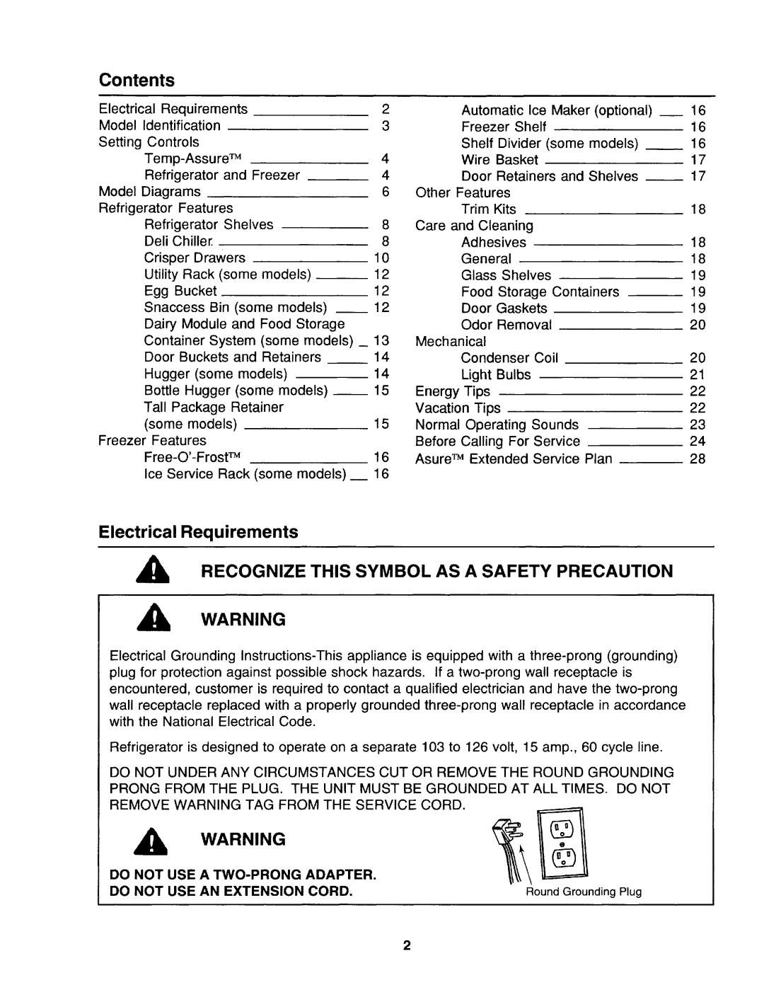 Amana R Series manual 